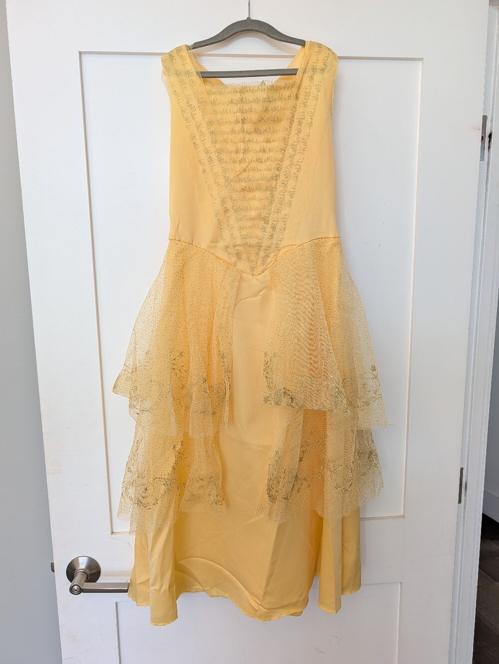 Disney Belle Costume - Size 7/8 -Girls Yellow Layered Tulle Dress
